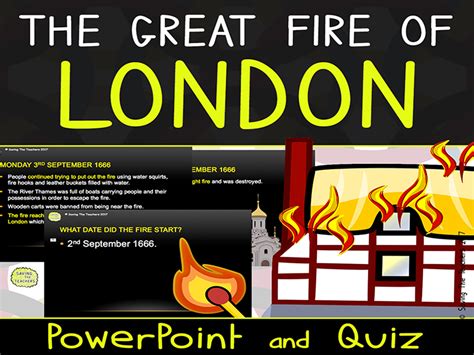 The Great Fire Of London Powerpoint And Quiz Teaching Resources