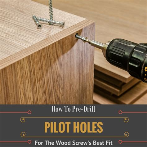 Wood can also be torn out if for hard wood, drill a pilot hole with a bit the same size as the shaft of the screw. How To Pre-Drill Pilot Holes For The Wood Screw's Best Fit