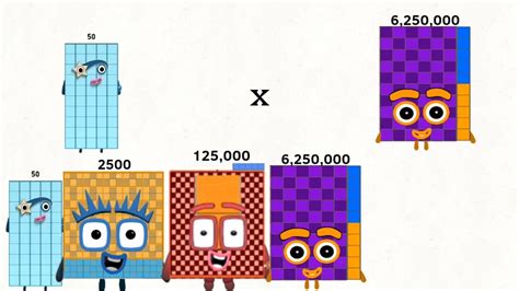Numberblocks 50 Times With Repeated Multiples Yield Number Up To