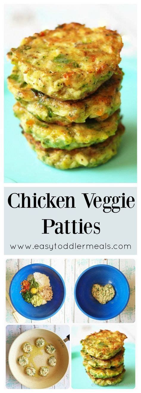 Easy Chicken Veggie Patties Recipe Veggie Patties Baby Food