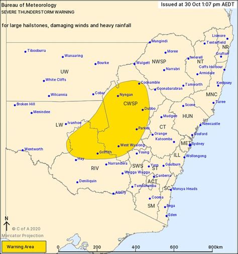 Nsw Weather Warning Severe Thunderstorms To Lash Parts Of Central Nsw