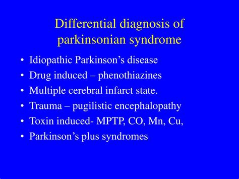 Ppt Management Of Parkinsons Disease Powerpoint Presentation Id