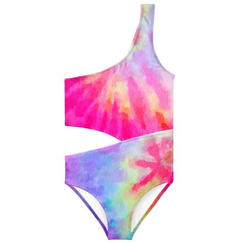 Stella Cove Pink Tie Dye Side Cut Swimsuit ⋆ Gypsy Girl Tween Boutique