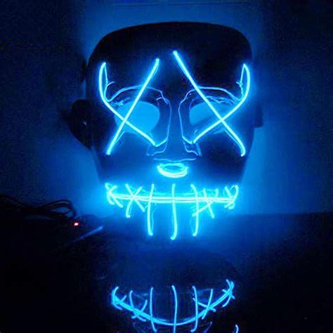 free download halloween costume led mask the purge movie el wire dj party festival new masks