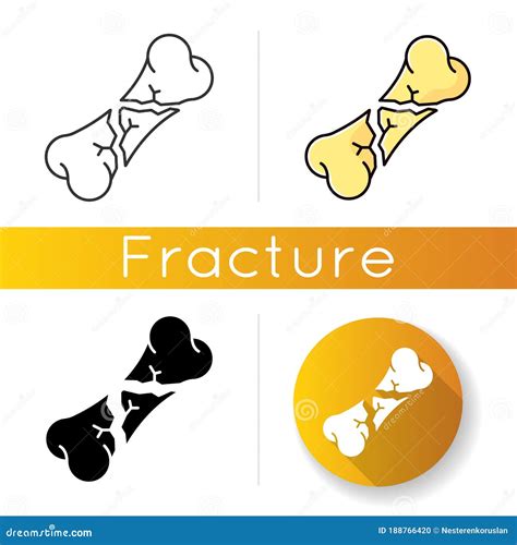 Bone Fracture Icon Comminuted Segmental Fracture Accident Hurt Body