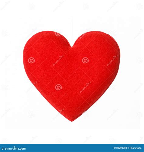 Red Heart Studio Shot Isolated On White Stock Photo Image Of