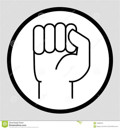 A Hand Clenched Into A Fist Icon Cartoon Vector