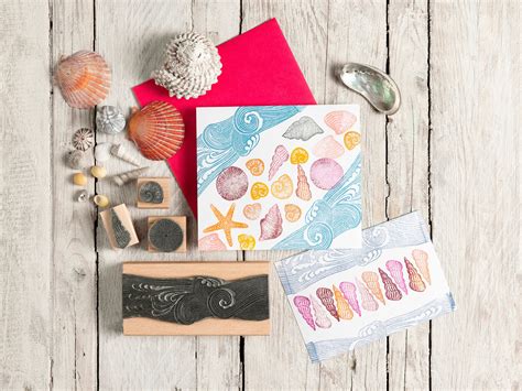 Sea Shell Rubber Stamps Shell Rubber Stamps Seaside Stamps For Card