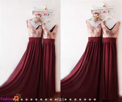 Bridesmaid Dresses Long 2016burgundy Sequin Bridesmaid Dressv Back