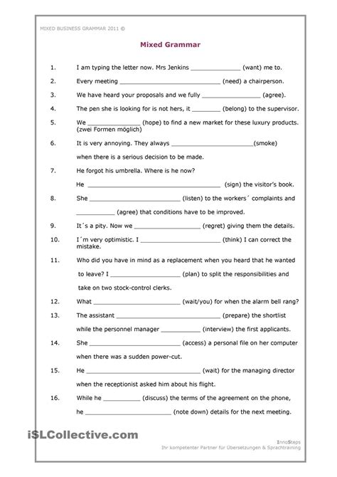 Grammar Worksheets Pdf With Answers