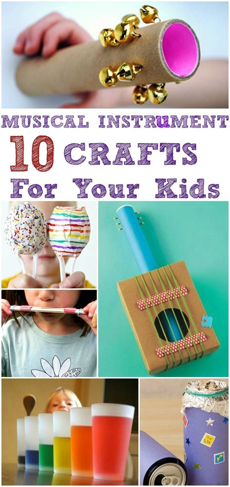 Most of these are super easy to make, and kids will have a blast banging on a tin can drum, shaking diy maracas and more. Top 10 Musical Instrument Crafts For Kids | Homemade, For kids and Crafts for kids