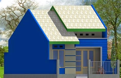Lebar bangunan hanya 5 meter, hingga dapat dibangun diatas kavling lebar 6 meter, 7 meter, dstnya, bandingkan dengan desain biasa yang 6. rumahku-1: desain rumah lebar 5,5 meter type 36
