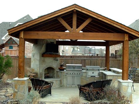 Free outdoor kitchen design plans. Gazebo Plans With Fireplace - HomesFeed