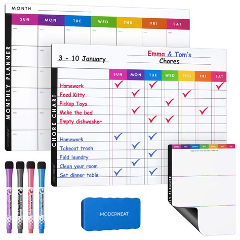 Buy Magnetic Chore Chart Dry Erase Whiteboard Set Chores Chart For