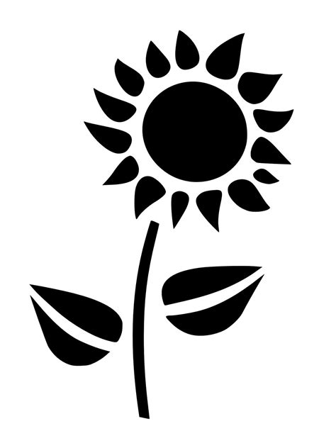 Free Printable Sunflower Stencils And Templates