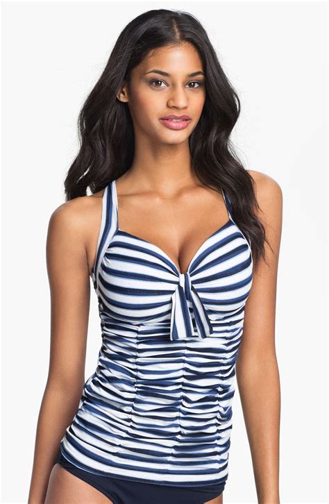 seafolly ruched tankini top dd cup nordstrom