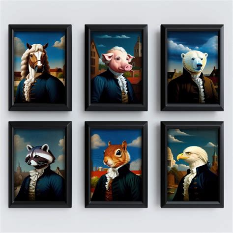 Animal Presidents Funny History Posters Set Of 6 Classroom Etsy