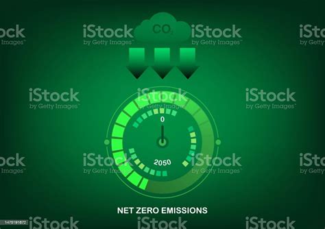 Net Zero Emission Policy By 2050 Stock Illustration Download Image