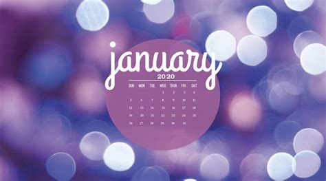 Free Download January 2020 Wallpaper Calendar 1024x570 For Your