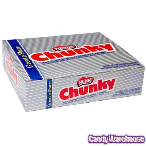 Nestle Chunky Giant Size Candy Bars 12 Piece Box Best Chocolates Bar