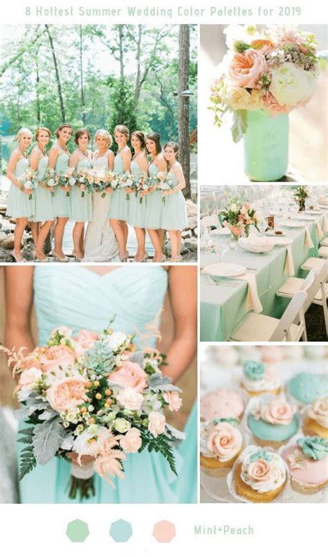 Top 9 Elegant Summer Wedding Color Palettes For 2019 Mint And Blush
