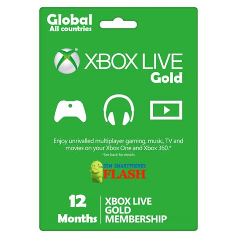 Xbox Live Gold 12 Months Membership Global Gsm Flash