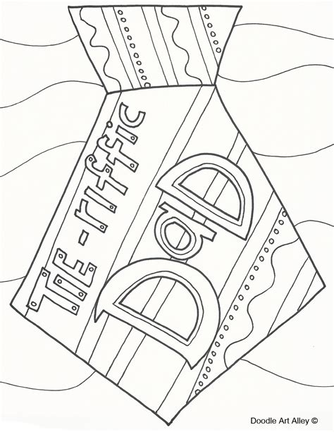 Fathers Day Coloring Pages Doodle Art Alley