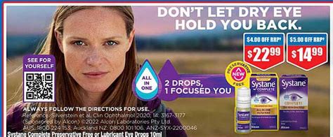 Systane Complete Preservative Free Or Lubricant Eye Drops 10ml Offer At