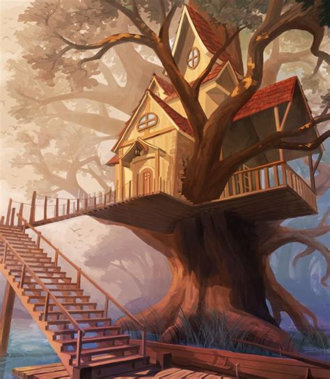 Treehouse By The Lake By Lzbrothers On Deviantart In 2020 Tree House