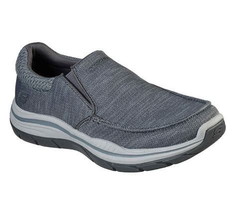 Skechers Extra Wide Fit Gray Shoes Men Comfort Slip On Casual Memory Foam 204003 Casual Shoes