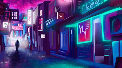 1920x1080 Resolution Night In Neon City 1080p Laptop Full Hd Wallpaper