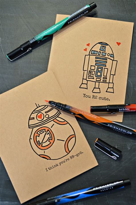 Hand Drawn Star Wars Valentines Cards