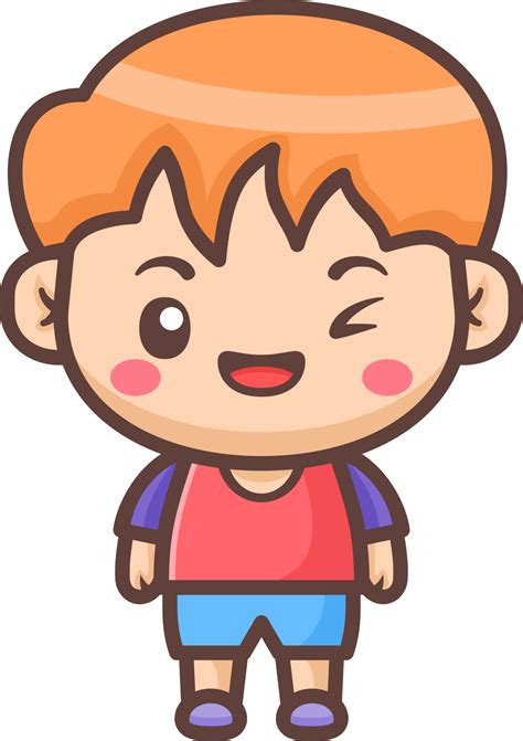 Cute Happy Little Boy Cartoon Illustration 36485306 Png