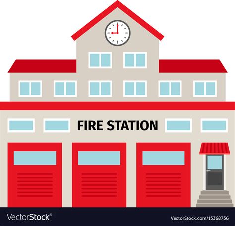 Cartoon Fire Station Clip Art