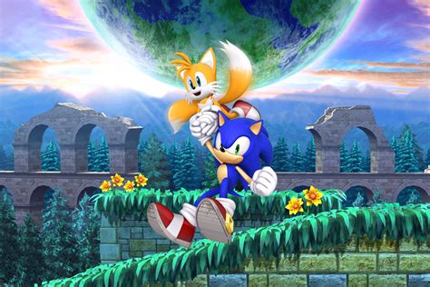 Wallpaper Sonic The Hedgehog World Jungle Tails Character Sonic