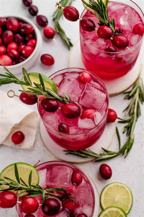 Cranberry Rosemary Cocktail Foxes Love Lemons