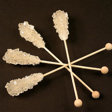 Candy Sticks White Sugar Crystals On A Stick 1 Kg 100 Pcs Carton