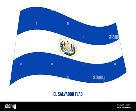 El Salvador Flag Waving Vector Illustration On White Background El