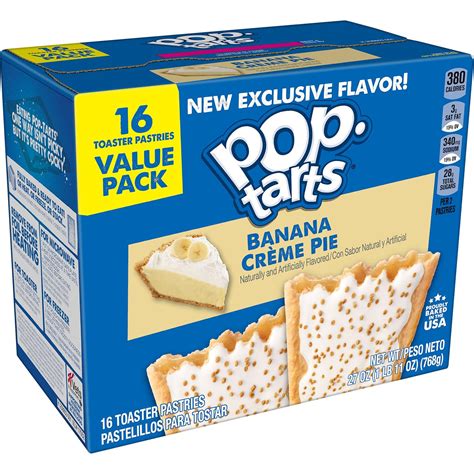 Tmp Pop Tarts Breakfast Toaster Pastries Frosted Banana Creme Pie Bakery Inspired Snack Food