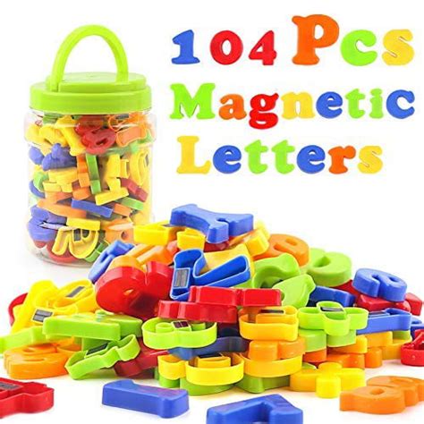 Lovestown 104 Pcs Magnetic Letters Numbers Plastic Abc Alphabet