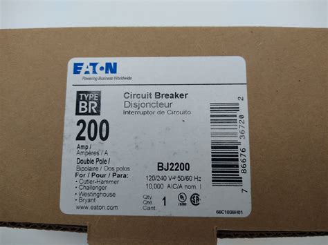 Cutler Hammer Eaton Bj2200 200a 2p Type Bj Main Breakers Roundybox