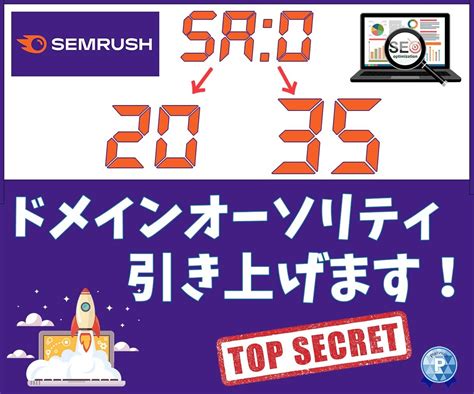 Semrushオーソリティsa20～35に上げます ドメインオーソリティ「sa20」「sa35」以上に！ Seo対策 ココナラ