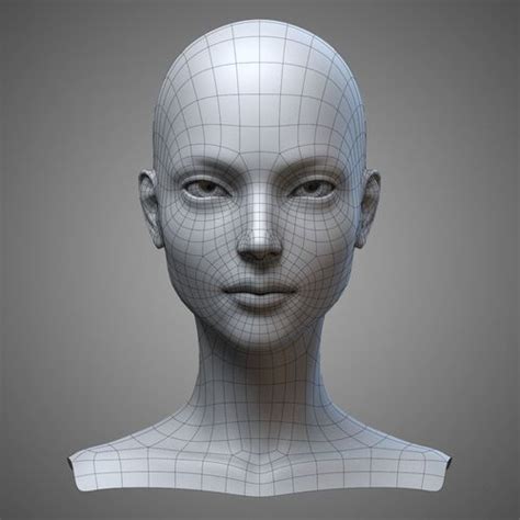 Female Heads Collection 3d Face Model Face Topology Character Modeling