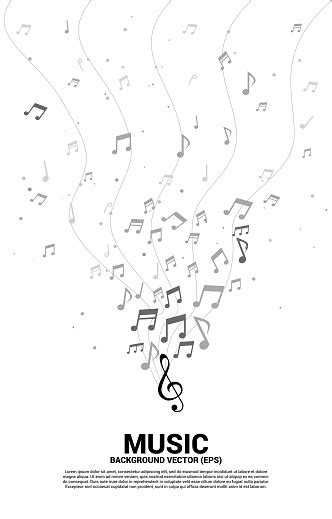 Vector Music Melody Note Dancing Flow Stock Illustration Download