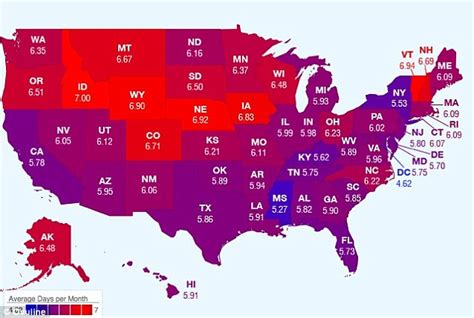 Map Reveals How Often Couples Have Sex In Each Us State In Order To Conceive Daily Mail Online