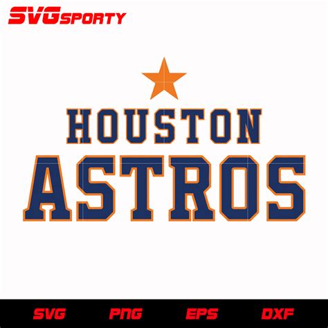 Houston Astros Text Logo Svg Mlb Svg Eps Dxf Png Digital File For