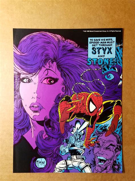 Spider Man Mary Jane Wife Marvel Comics Mini Poster By Todd Mcfarlane