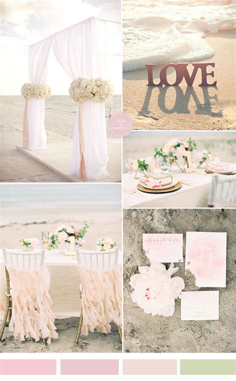 Your wedding dress portrays your personal style, but your bridesmaid color scheme inspires the look and feel of your entire day so we understand how daunting it can be to choose one wedding color while planning a wedding. Top 5 Beach Wedding Color Ideas for 2015 | Tulle ...