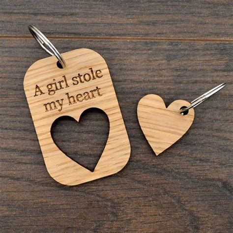 Giving personalized lamps seems to be a very romantic gift. A Girl Stole My Heart Valentines Day Gift Love Keyring ...
