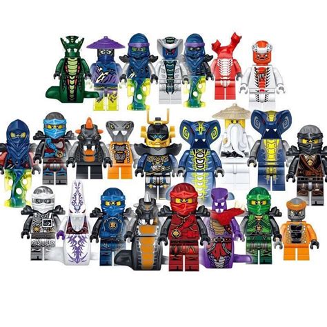 Uk Stock Set Of 24pcs Ninjago Mini Figure For Lego Kai Jay Building